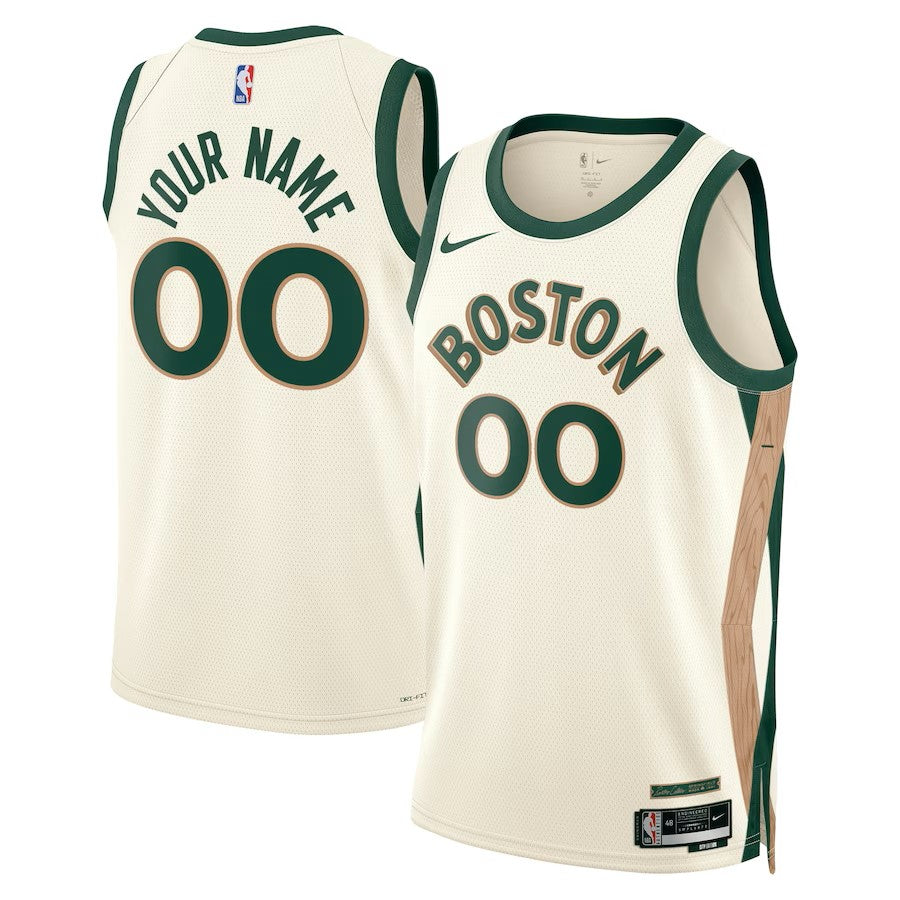 Mens Boston Celtics Blank Swingman City Edition Replica Custom Jersey