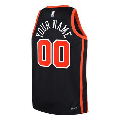 Boys Chicago Bulls City Edition Swingman Replica Custom Jersey