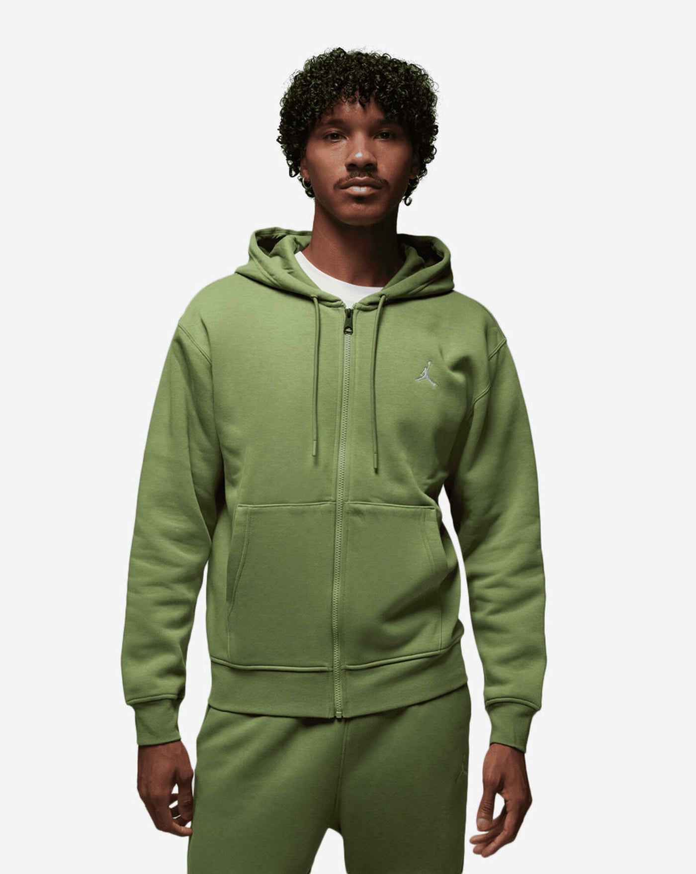 Mens Essential Fleece Zip Up Hoodie