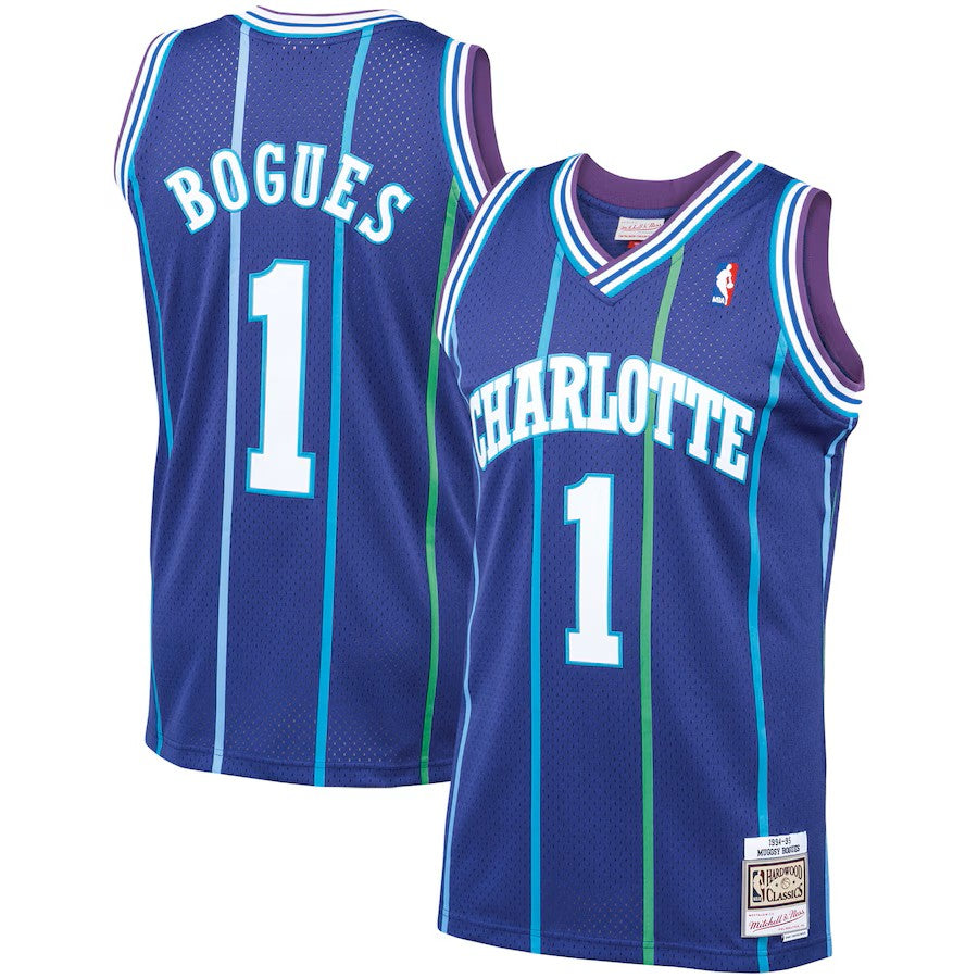 Mens Charlotte Hornets Muggsy Bogues 94 Replica Jersey