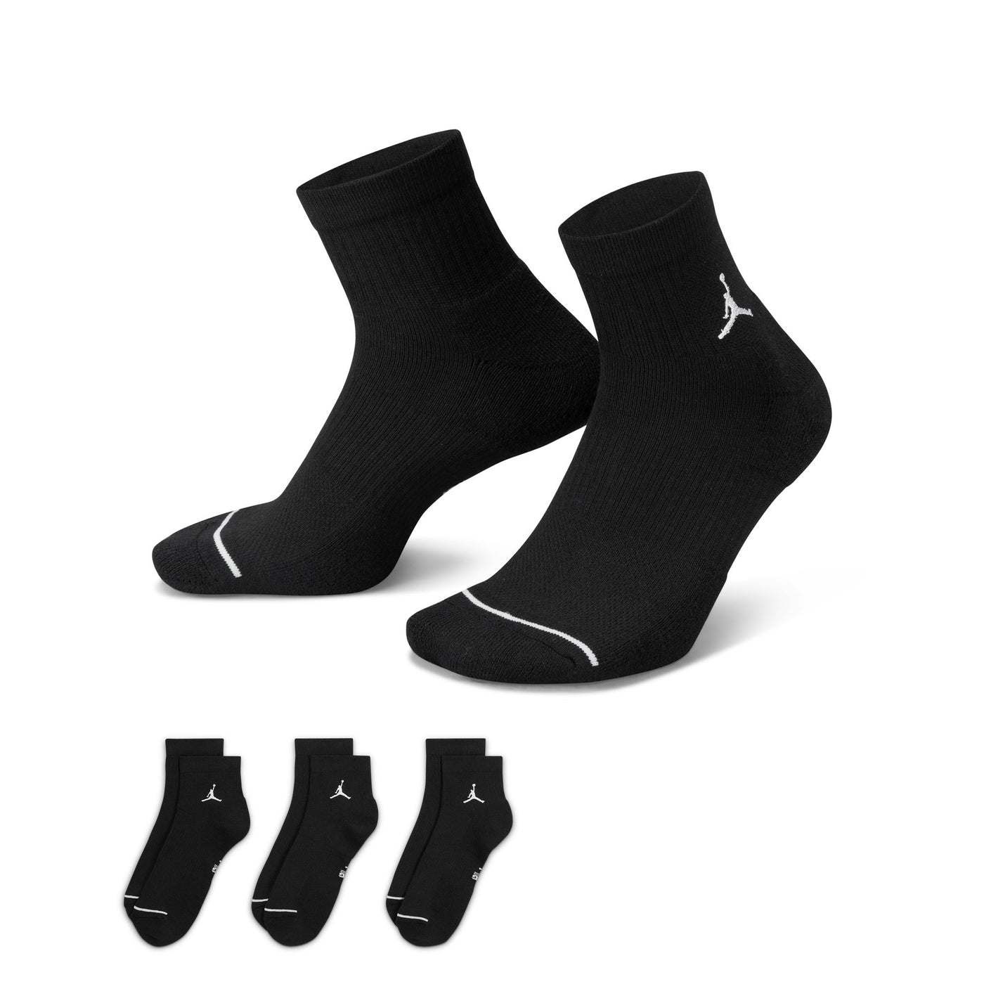 3 Pack Everyday Cush Poly Ankle Socks